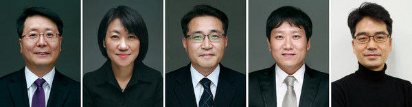 비투엔이 2021년 정기 승진인사를 단행했다. 왼쪽부터 이해곤 위원, 오선경 위원, 정광용 이사, 지우근 이사, 김정일 이사.
