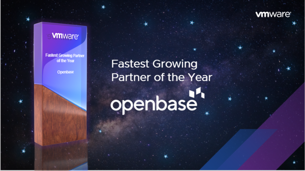오픈베이스는 24일 전년대비 가장 높은 매출 성장률을 이룬 파트너에게 주어지는 VMware Fastest Growing Partner of the Year를 수상했다.