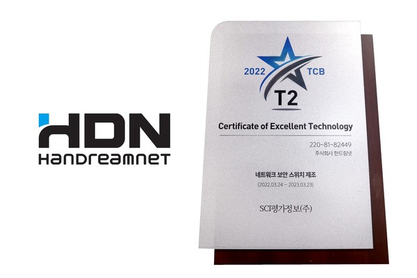 한드림넷이 기술신용평가(TCB) T2등급을 획득했다.