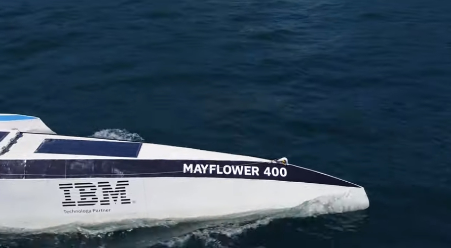 IBM이 건조한 자율주행 선박 메이플라워호. 사진=IBM