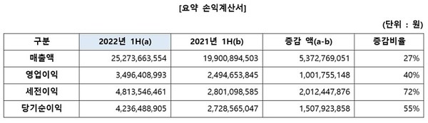 파이오링크 요약 손익계산서