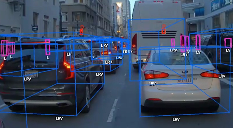 자율주행차 센서 테스트 모습. 사진=죽스