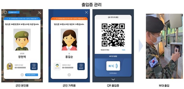 밀리패스 앱에서 확인할 수 있는 신분증, 출입증에 OTAC 기술이 적용됐다.