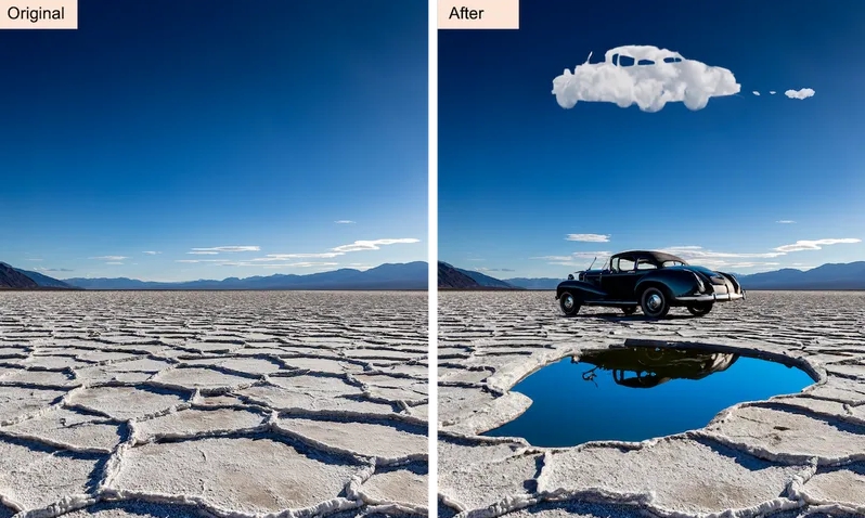 생성 AI가 통합된 포토샵으로 변형된 사진. 사진=어도비