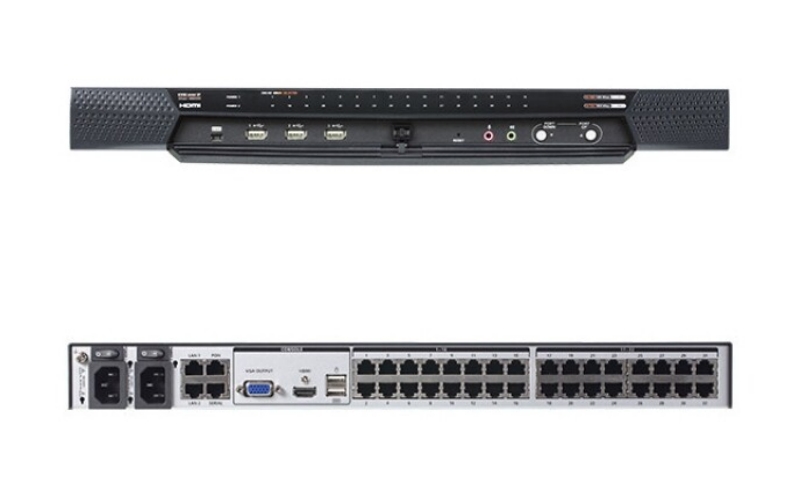 32포트 멀티 인터페이스 Cat.5 KVM 오버 IP 스위치 KN8032VB