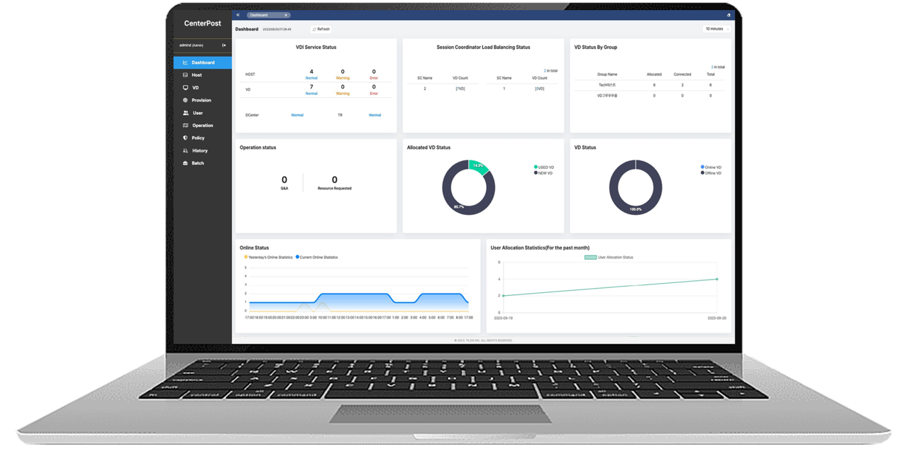 틸론 VDI/DaaS 관리 포털 ‘센터포스트(CenterPost)’