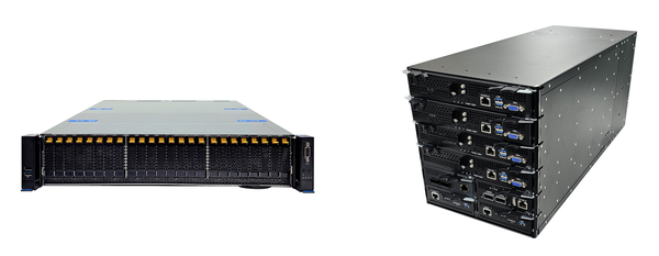 이번 전시에 소개된 x86서버 ‘KR580S3’(왼쪽)와 러기드 엣지 서버 ‘KE780S1’ 제품 이미지.