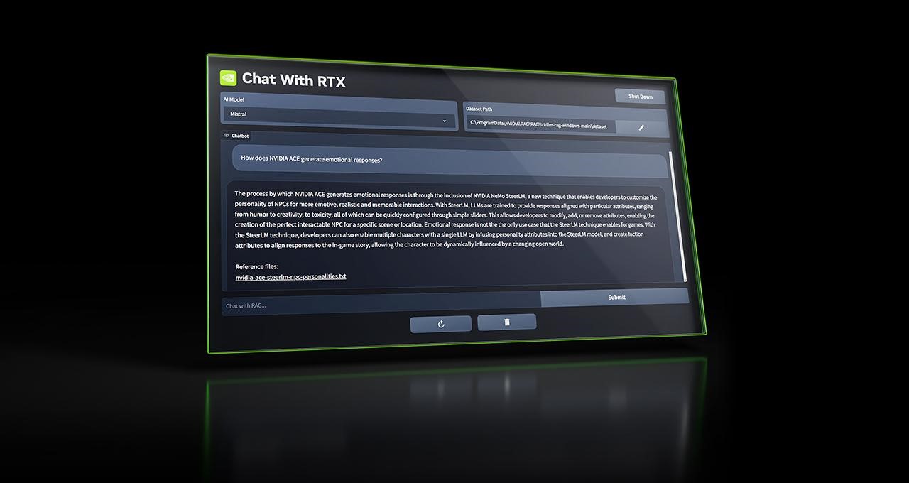 엔비디아가 ‘챗 위드 RTX’를 윈도우 PC에서 제공한다.