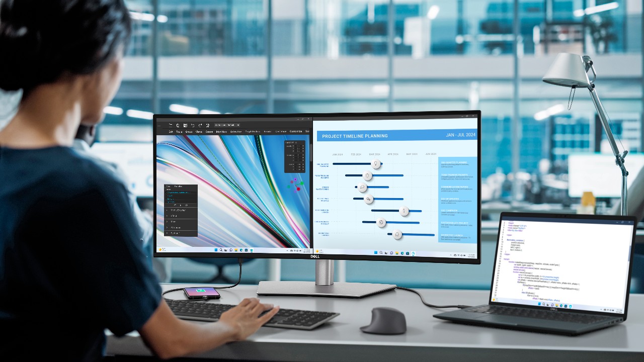 델 울트라샤프 34 커브드 썬더볼트 허브 모니터