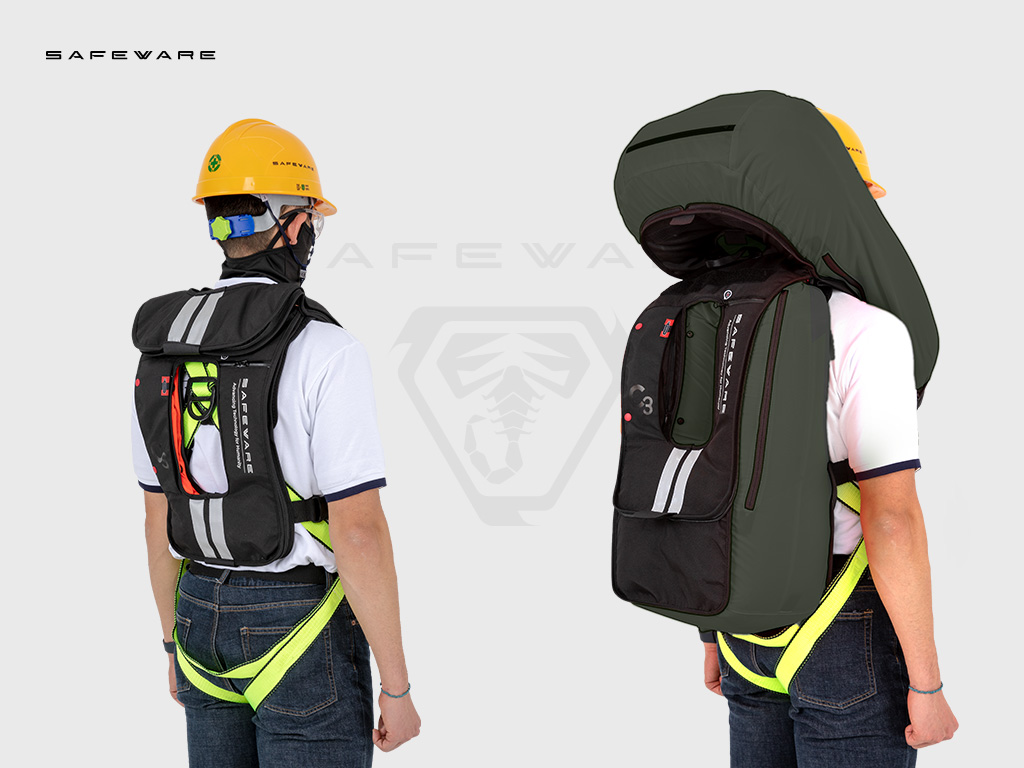 세이프웨어의 스마트 추락보호 에어백 C3