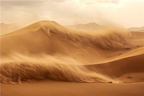 AI가 생성한 모래 폭풍 이미지. 사진=픽사베이