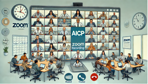 AICP 온라인 시험을 AI로 형상화한 이미지.