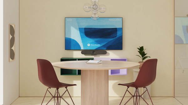 로지텍의 스마트 워크플레이스 솔루션을 통해 공간 제약 없이 누구나 제대로 보고 들을 수 있도록 마련된 회의 공간