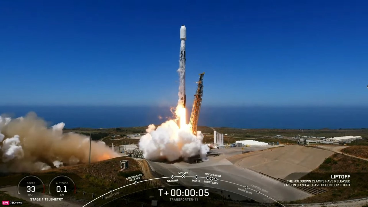 텔레픽스 테트라플렉스 발사 장면 (출처: 텔레픽스)