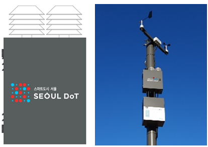 스마트서울 도시데이터센서(S-DoT) 설치 예시 (사진=서울시)