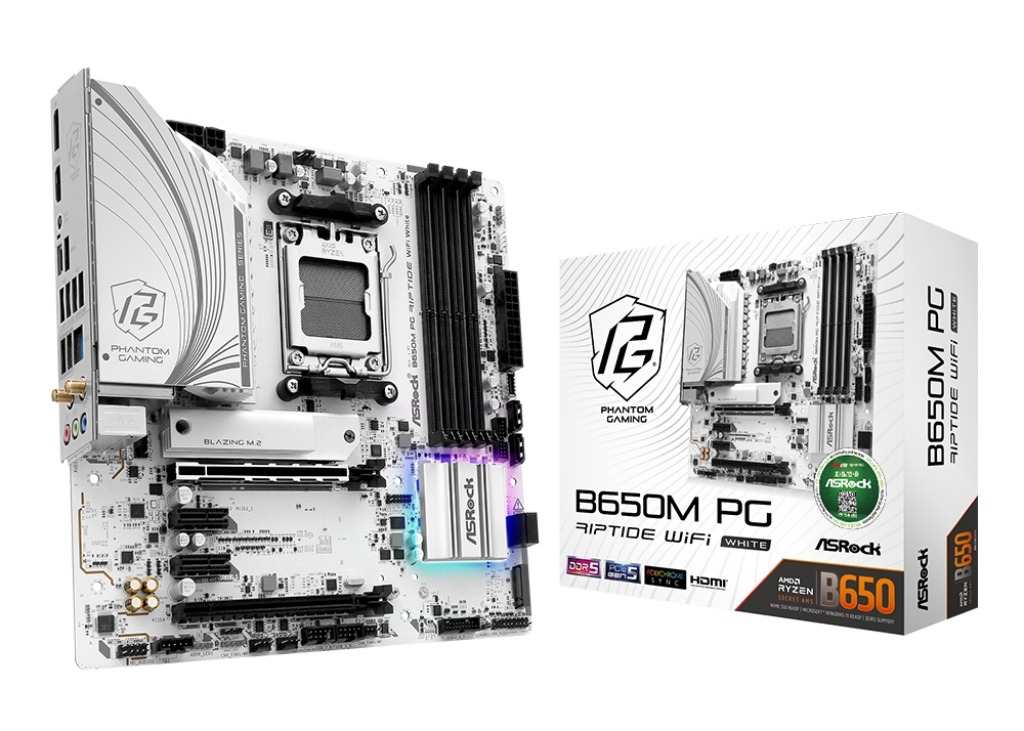 애즈락 B650M PG 립타이드 와이파이 화이트