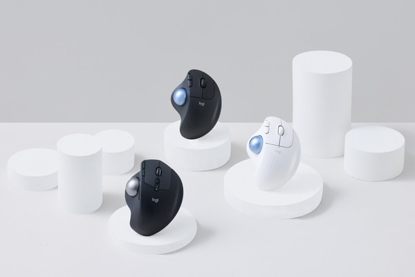 로지텍의 고급 무소음 무선 트랙볼 마우스 ‘MX 에르고 S’