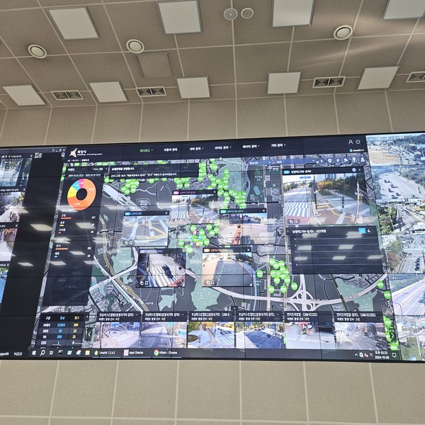 화성시 도시안전센터에서 운영 중인 인텔리빅스 AMS 화면