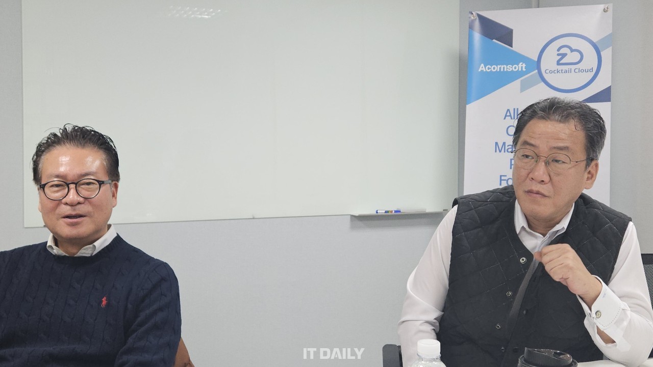 아콘소프트 이영수 대표(왼쪽), 김진범 대표