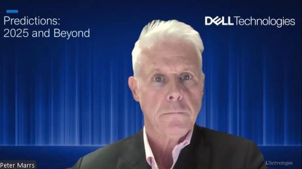 델 테크놀로지 피터 마스 아시아 태평양·일본·중국 총괄 사장이 발표하고 있다.