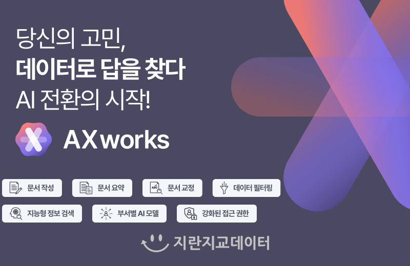 지란지교데이터가 프라이빗 LLM 기반 차세대 지식 관리 솔루션 ‘AX웍스’를 출시한다. (사진=지란지교데이터)
