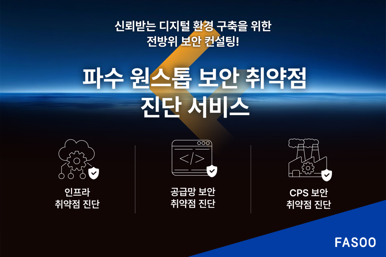 파수는 IT, OT 등 여러 요소에 걸쳐 보안 취약점을 진단할 수 있는 원스톱 컨설팅 서비스를 공개했다. (사진=파수)