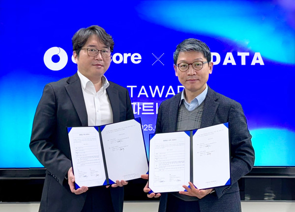 에이데이타 이동혁 대표(왼쪽), 엔코아 명재호 대표