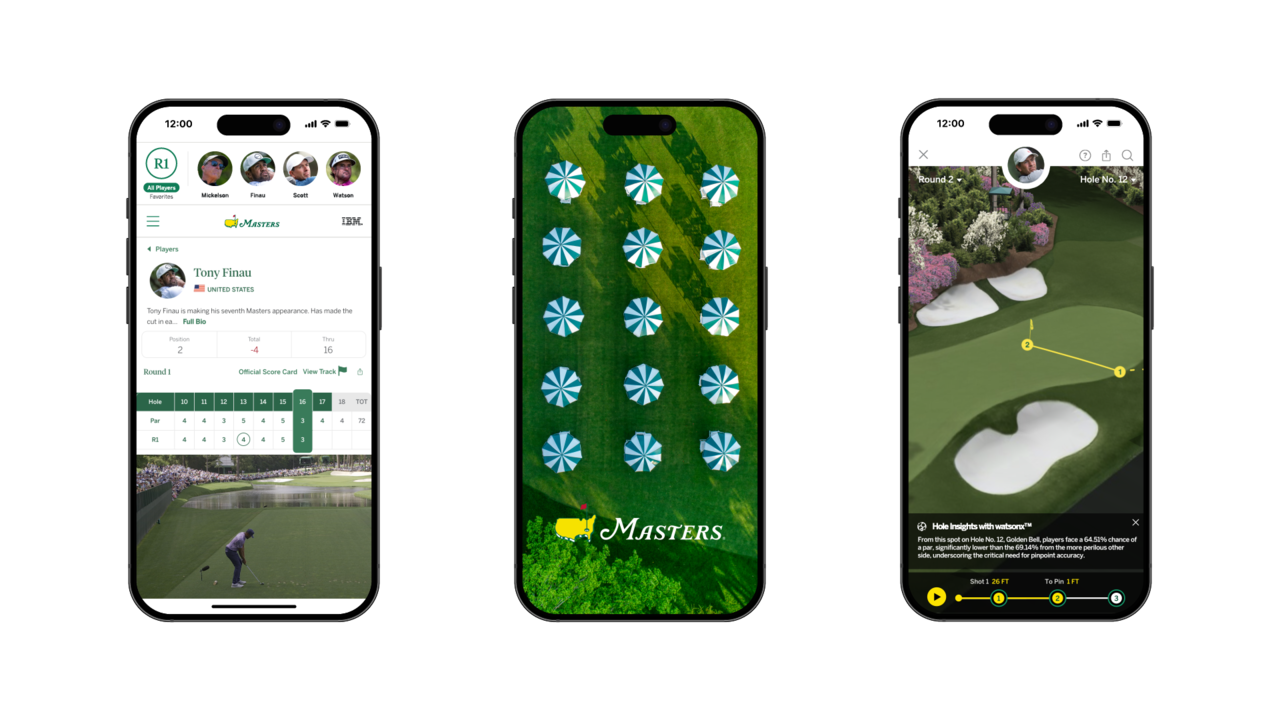 IBM ‘홀 인사이트’ 기능을 포함한 마스터스 디지털 플랫폼 화면