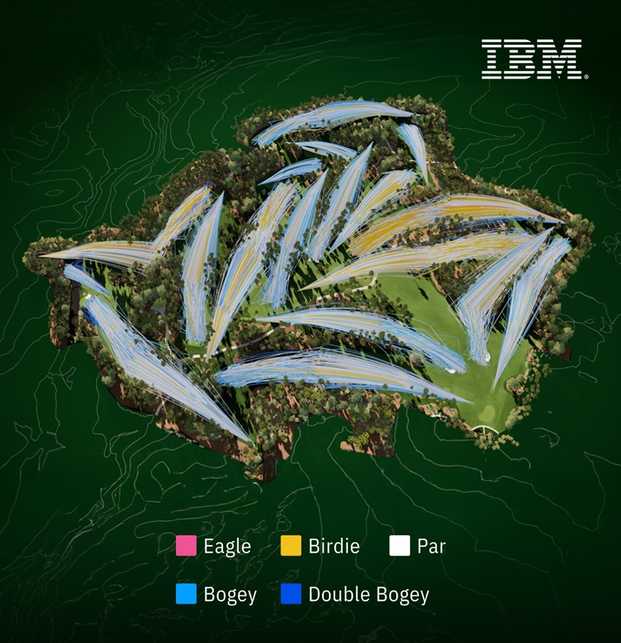 최근 9년간 마스터스 샷 18만 개를 시각화한 지도