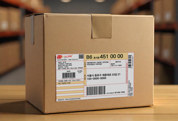 아이티센클로잇의 개인정보보호 기반 보안 배송 솔루션 ‘홈넘버’가 적용된 택배상자