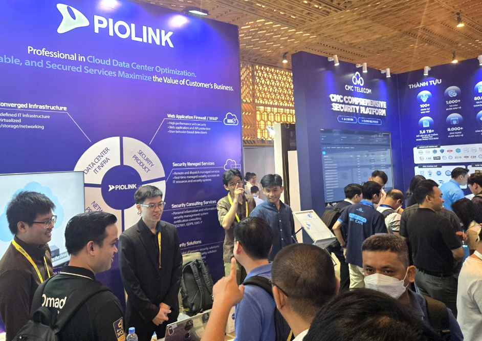 파이오링크가 동남아시아 시장에서 두 자릿수 매출 성장을 기록했다. 사진은 지난 23일(현지 시각) 열린 ‘베트남 시큐리티 서밋’ 파이오링크 부스. (사진=파이오링크)