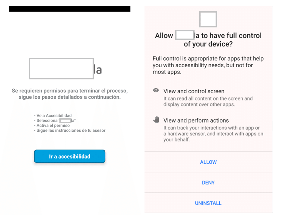 자누비스 유포를 위해 만들어진 악성 앱이 접근 권한을 요구하는 화면 (제공=카스퍼스키)