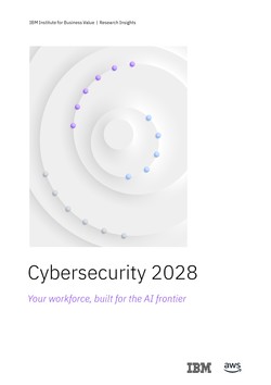 IBM 기업가치연구소에서 발표한 '사이버시큐리티 2028' 보고서 표지