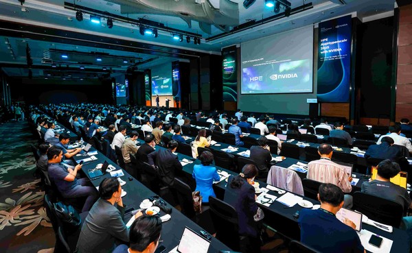 HPE-엔비디아가 함께 개최한 ‘AI앳 하이퍼스케일 2025’ 현장. (사진=HPE)
