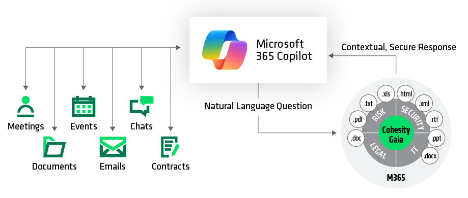 코헤시티 가이아와 마이크로소프트 365 코파일럿 통합 기능