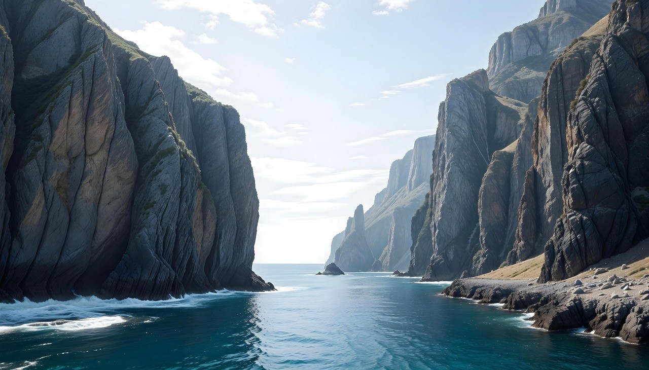 AI가 만들어 낸 해안가 협곡의 모습. 가짜 가이드까지 붙이면 실제와 구분하기는 쉽지 않다. 이미지=픽사베이