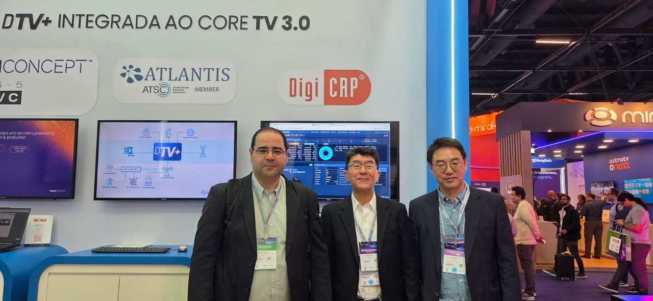 (왼쪽부터) TV Globo의 Rio 연구소 Carlos Cosme, 디지캡 윤상진 실장, 오성흔 본부장