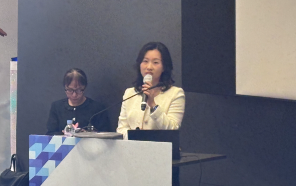 SAP코리아 하경남 부문장이 행사를 통해 발표하고 있다. (사진=권영석 기자)