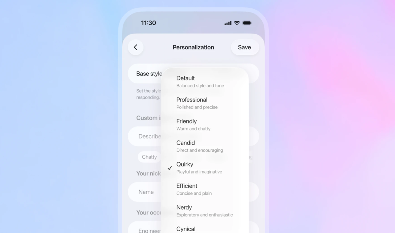 오픈AI가 GPT-5를 업그레이드한 GPT-5.1 인스턴트, GPT-5.1 씽킹 모델을 공개했다.
